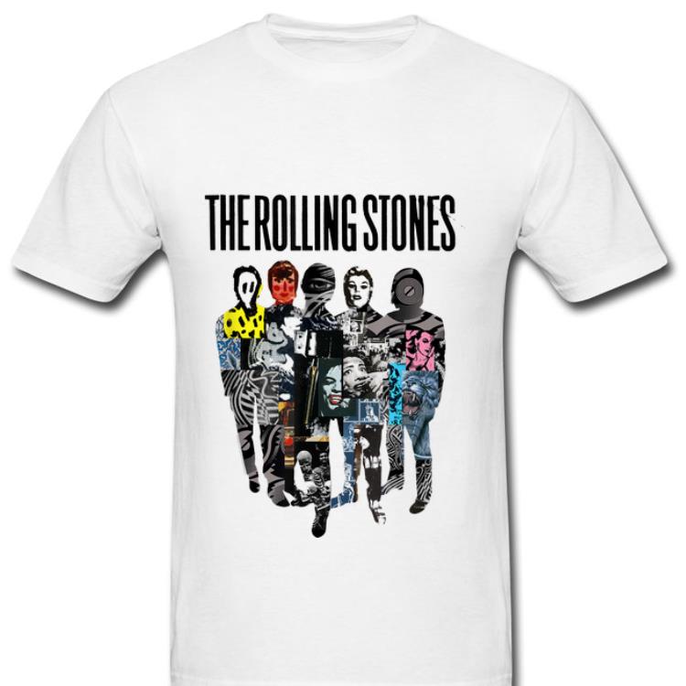 Hot Rolling Stones Official Silhouette Collage shirt