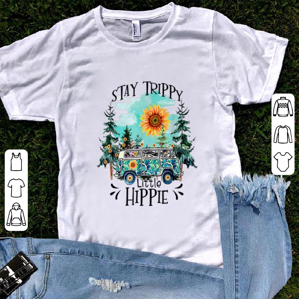Hot Stay Trippy Little Hippie Forest Sunflower shirt