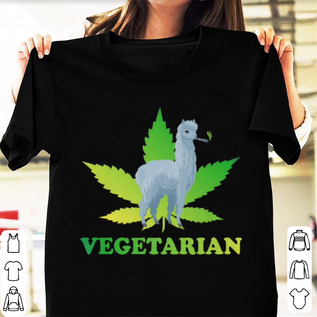 Hot Vegetarian Weed Alpaca Pot Smoker Marijuana Cannabis shirt
