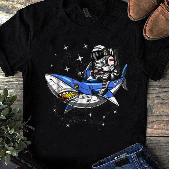 Nice Space Astronaut Riding Shark Cosmic Galaxy shirt