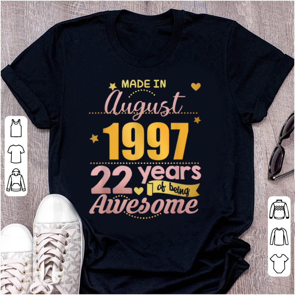 Official 22nd Birthday August 22 Years Of Being Awesome shirt