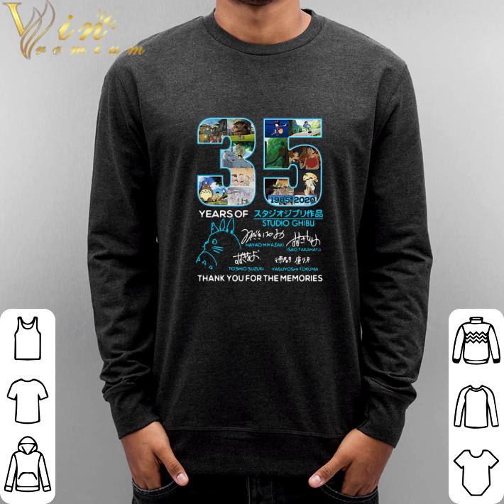 Official 35 Years Of Studio Ghibli 1985-2020 Thank You For The Memories shirt