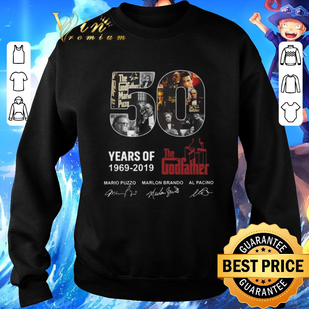 Official 50 years of The Godfather 1969-2019 signatures shirt