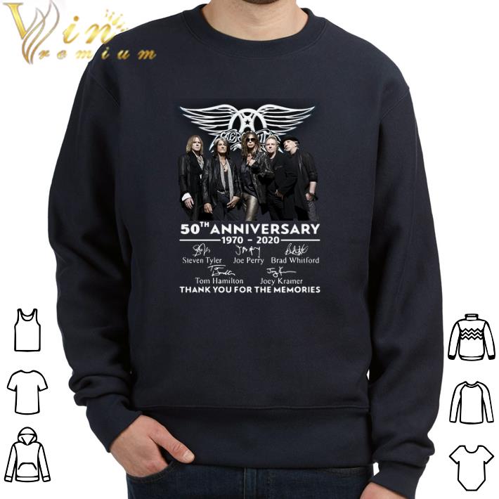 Official Aerosmith 50th anniversary 1970-2020 thank you for the memories shirt