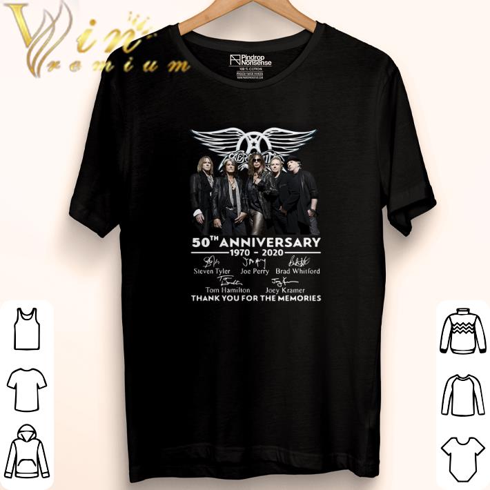 Official Aerosmith 50th anniversary 1970-2020 thank you for the memories shirt 5 Official Aerosmith 50th anniversary 1970-2020 thank you for the memories shirt