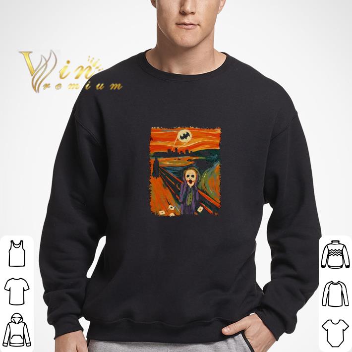 Official Bat-signal Batman Joker Scream Cross Stitch Pattern shirt