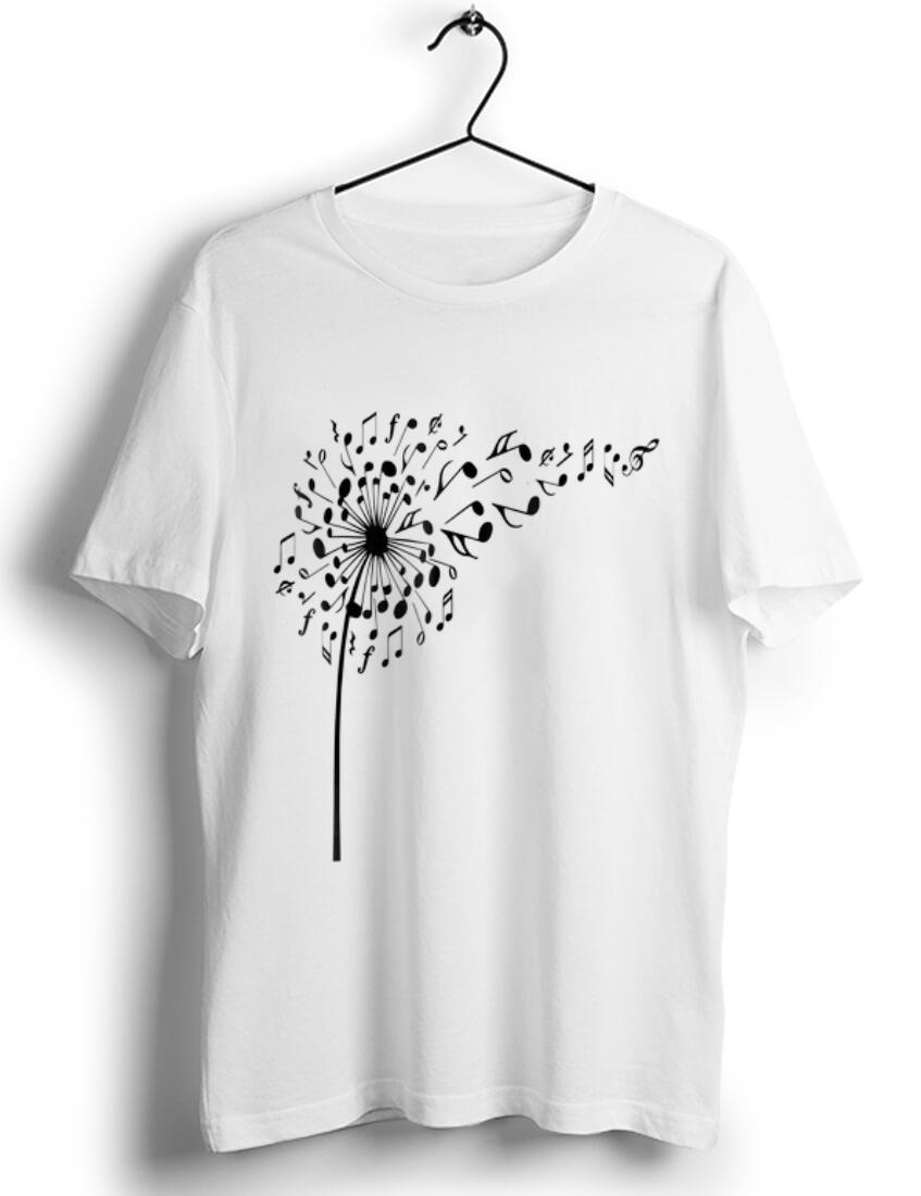 Official Dandelion I love my flower note music shirt