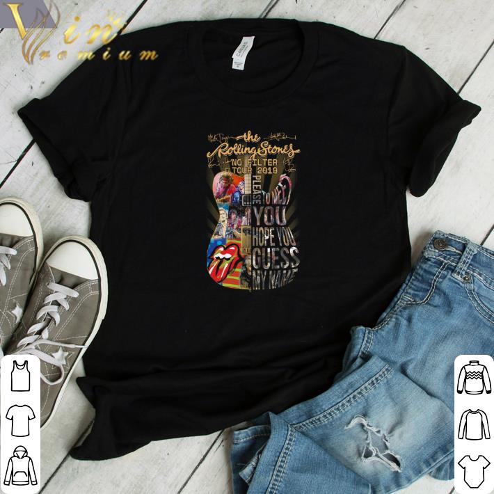 Official Guitar The Rolling Stones no filter tour 2019 signatures shirt Official Guitar The Rolling Stones no filter tour 2019 signatures shirt 1