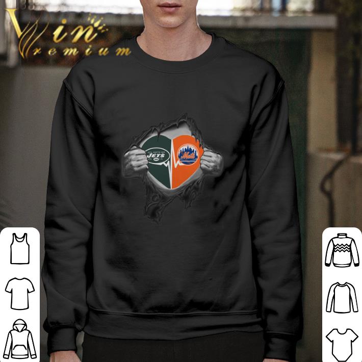 Official New York Jets New York Mets inside my heart shirt 5 Official New York Jets New York Mets inside my heart shirt