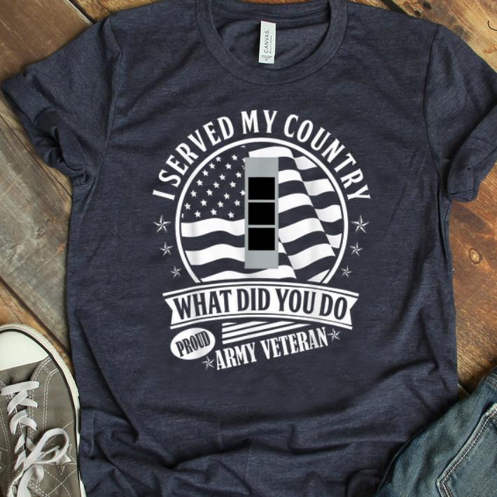 Official Served My Country What Did You Do Proud Army Veteran shirt