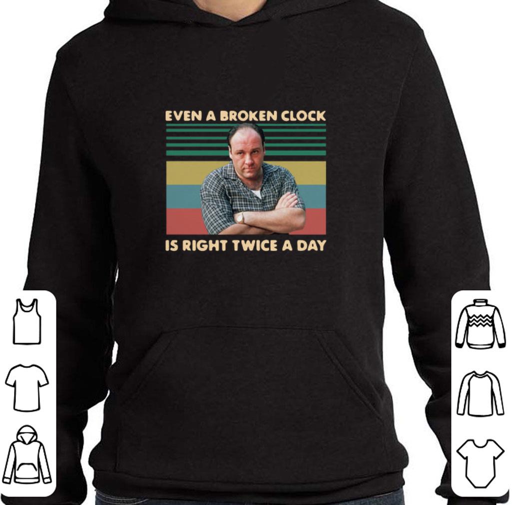 Official Tony Soprano even a broken clock is right twice a day vintage shirt 5 Official Tony Soprano even a broken clock is right twice a day vintage shirt