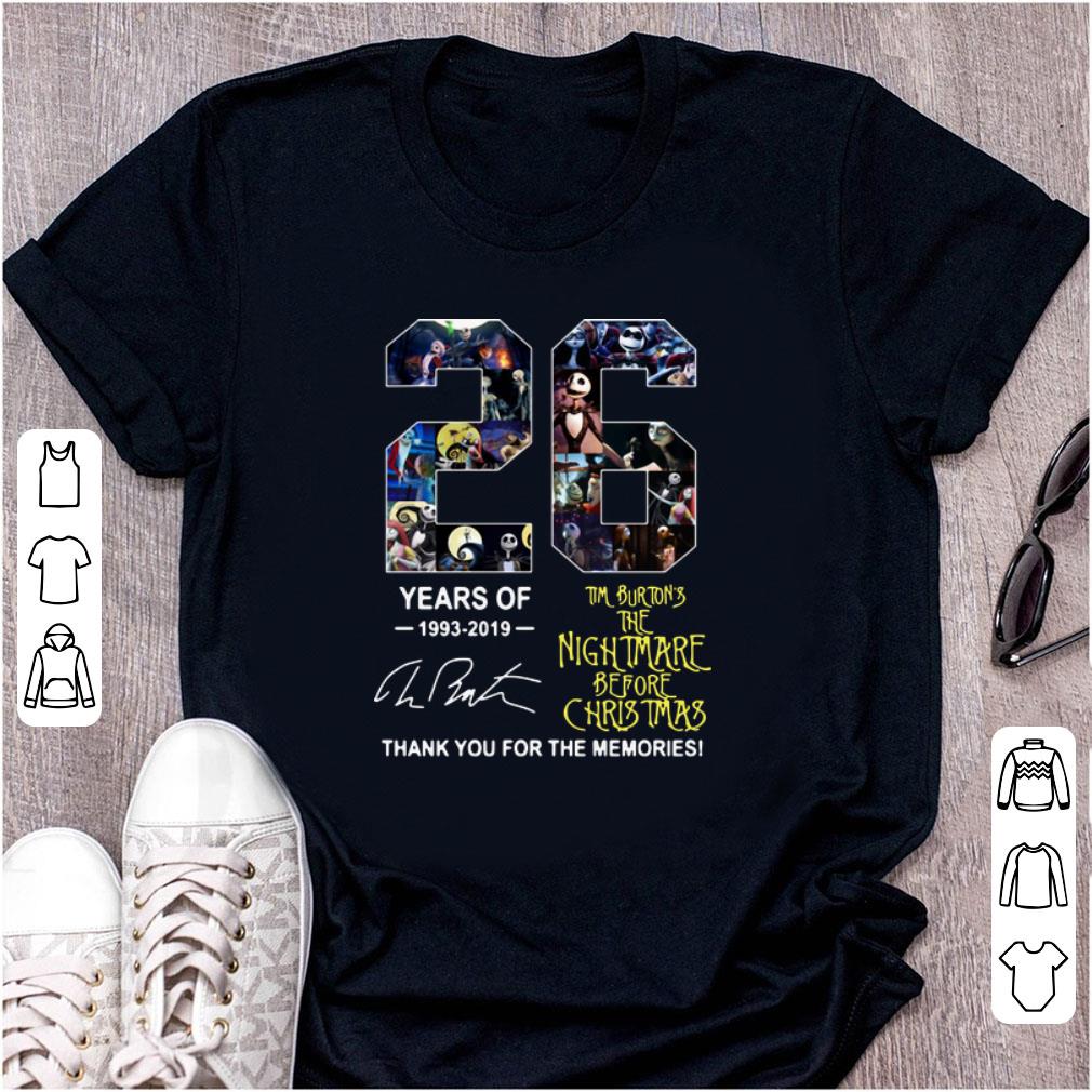 Original 26 Years of Tim Burton’s The Nightmare Before Christmas signature shirt