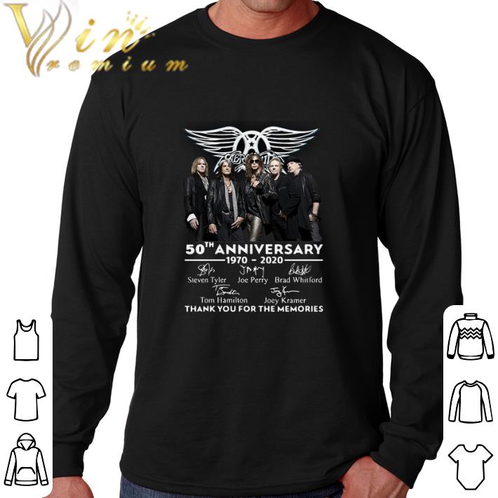 Original Aerosmith 50th anniversary 1970-2020 thank you for the memories shirt 5 Original Aerosmith 50th anniversary 1970-2020 thank you for the memories shirt