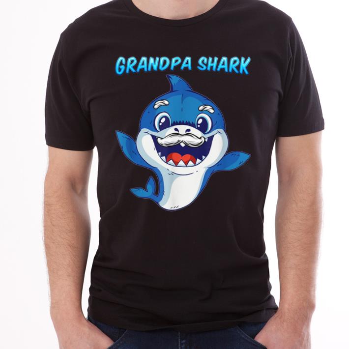 Original Grandpa Shark Daddy Shark Blue Shark shirt