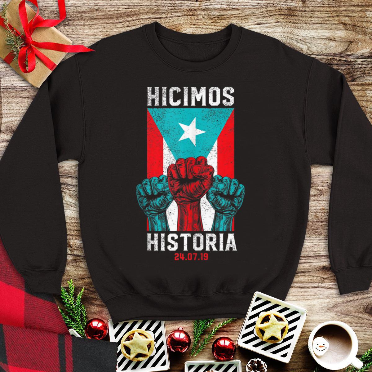 Original Hicimos Historia Three The Fist Puerto Rico Flag sweater