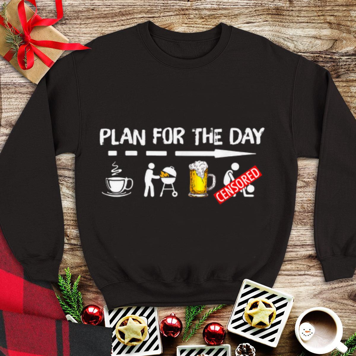 Original Plan For The Day Coffee BBQ Grilling Beer Sex sweater