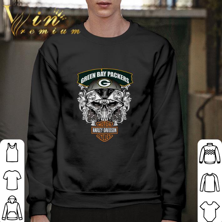 Original Skull Green Bay Packers Harley-Davidson shirt