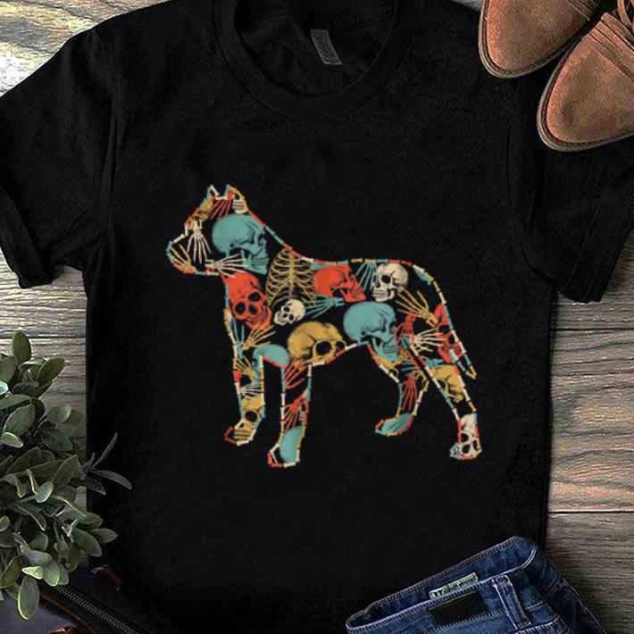 Original Vintage Pit Bull Retriever Skeleton Skull shirt