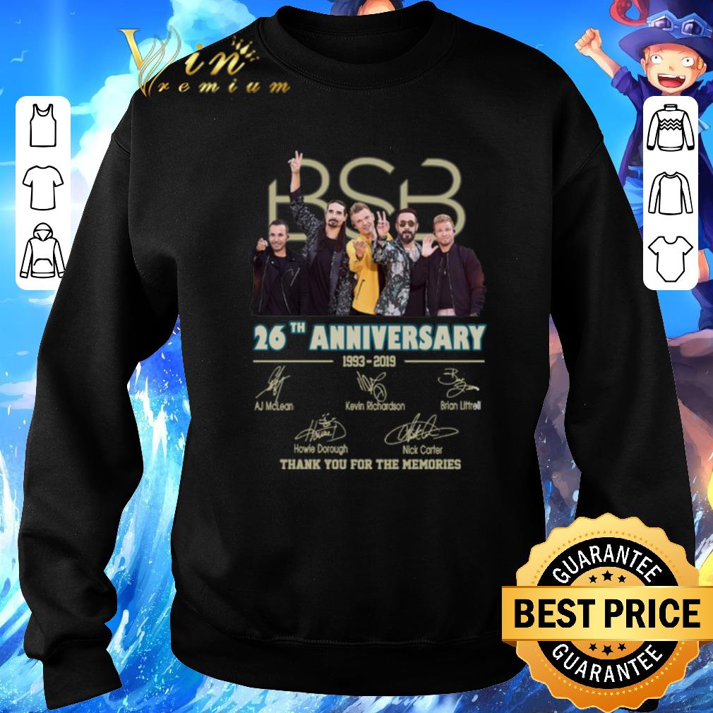 Premium Backstreet Boys BSB 26th anniversary 1993-2019 signatures shirt