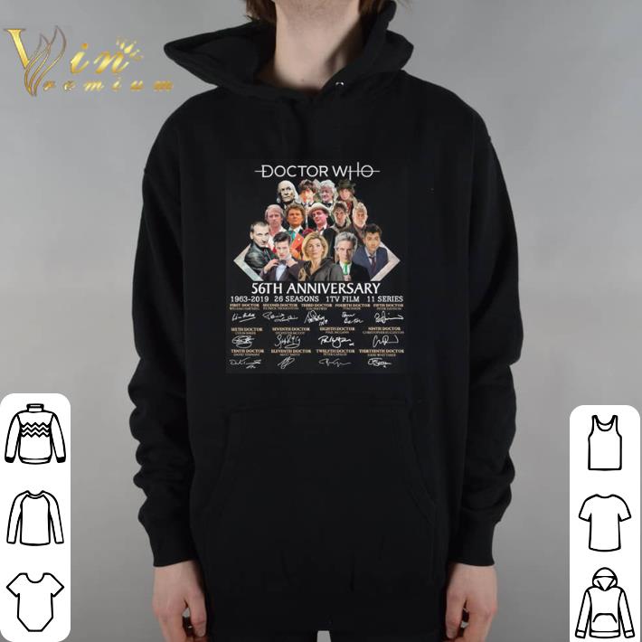 Premium Doctor Who 56th anniversary 1963-2019 signatures shirt
