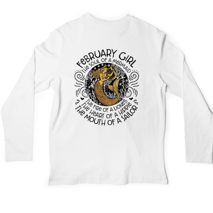 Premium February girl the soul of a mermaid the fire of a lioness shirt