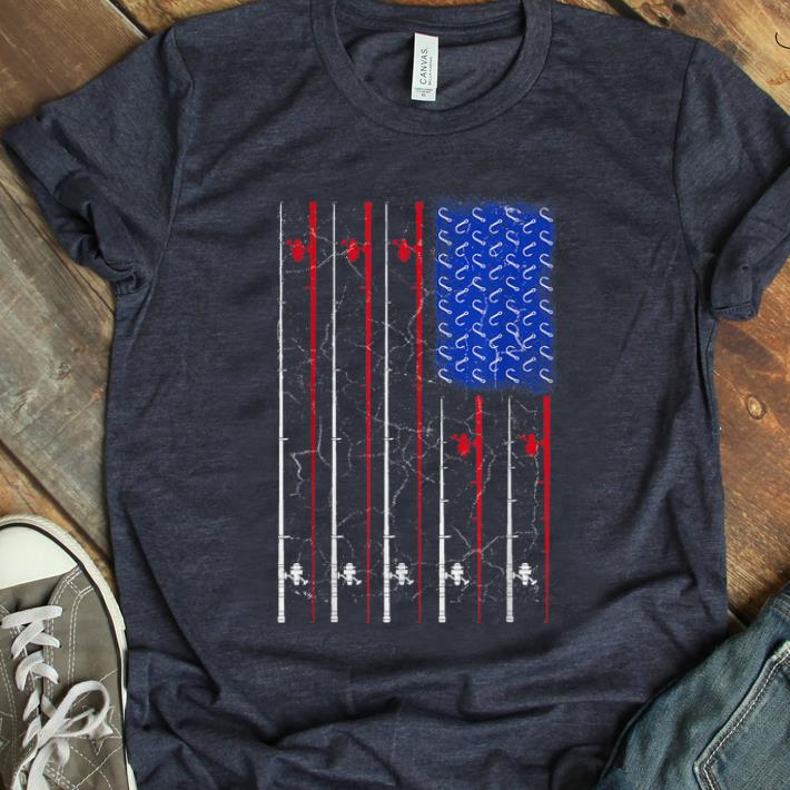  Premium Fisherman American Flag Pole Fishhook shirt