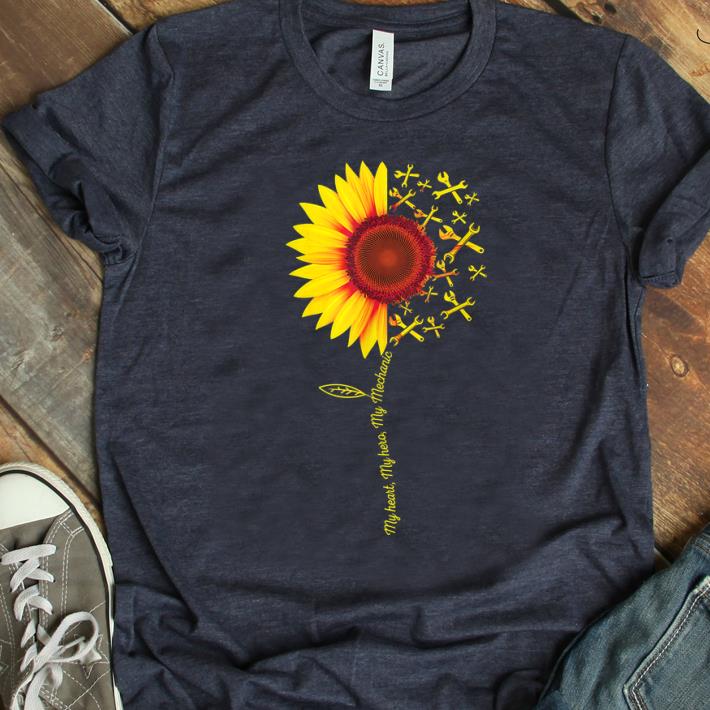 Premium My Heart My Hero My Mechanic Sunflower shirt
