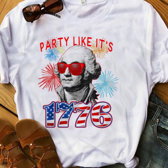  Premium Party Like It Is 1776 4th of July George Washington Fireworks Sunglass Independence Day shirt