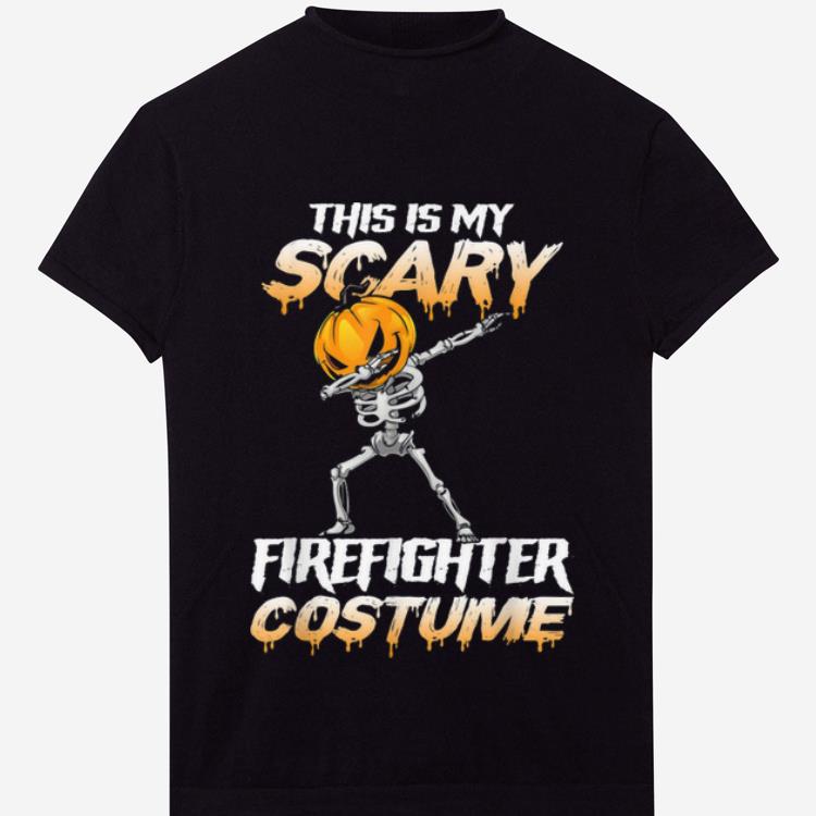 Premium This Is My Scary Firefighter Costume Skeleton Halloween shirt