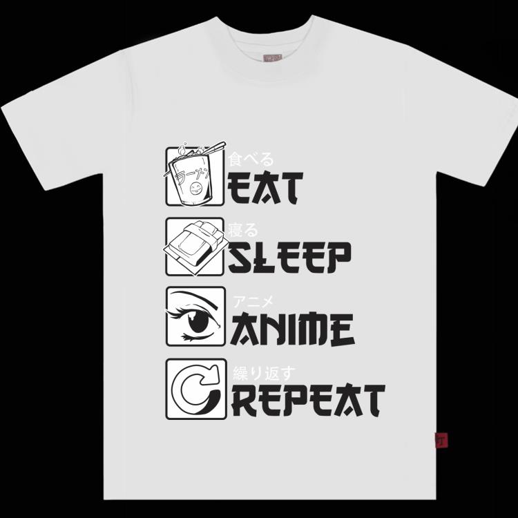 Pretty Eat Sleep Anime Repeat shirt