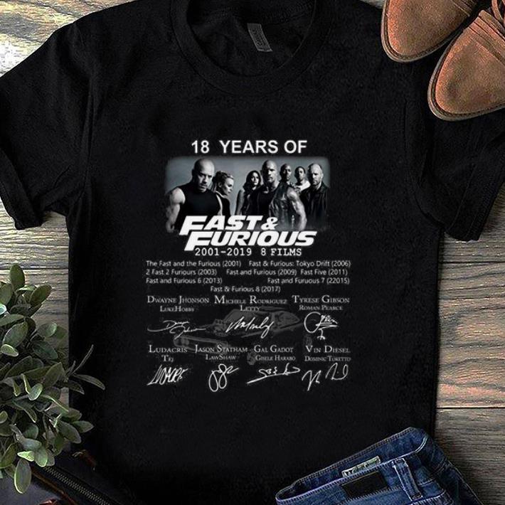 Pretty Jamila 18 Years Of Fast And Furious 2001 2019 9 Films Signature shirt