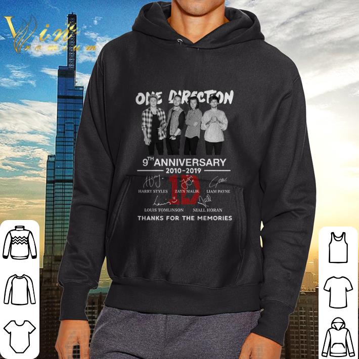 Pretty One Direction 9th anniversary 2010-2019 thanks for the memories shirt