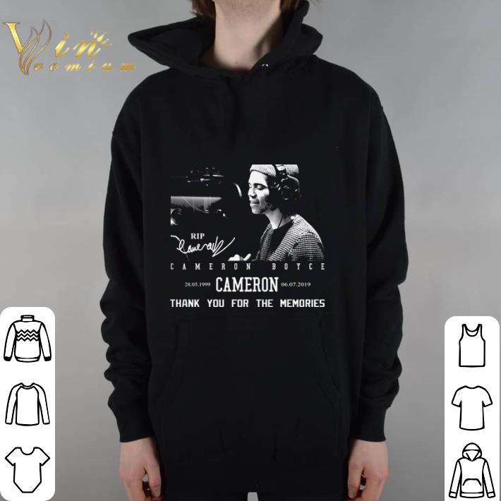 Pretty Rip Cameron Boyce 1999-2019 signature thank you for the memories hoodie shirt