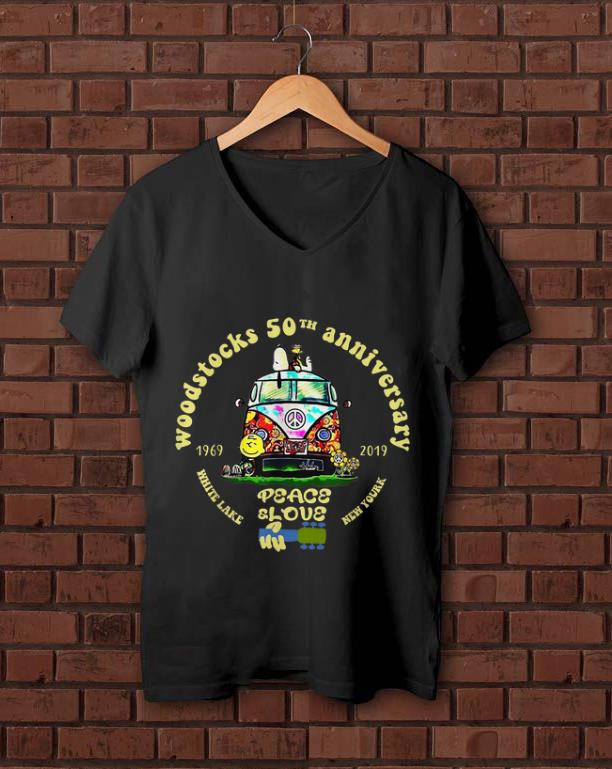Pretty Woodstock 50th Anniversary Peace Bus Snoopy and Charlie Brown White lake New york shirt
