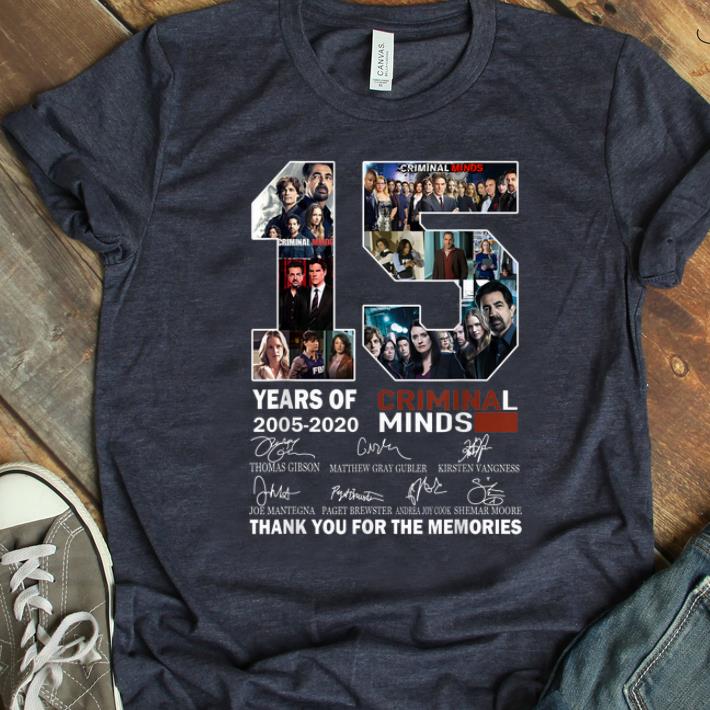 Top 15 Years Of Criminal Minds Thank You For The Memories Signature shirt