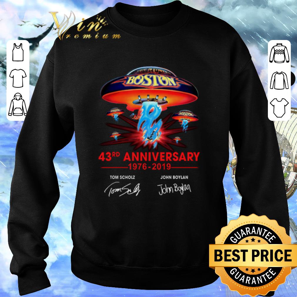 Top Boston 43rd anniversary 1976-2019 Tom Scholz John Boylan shirt