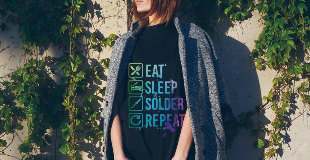 Top Eat Sleep Solder Repeat Retro shirt 1 Top Eat Sleep Solder Repeat Retro shirt 2