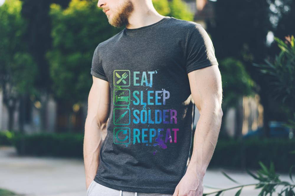 Top Eat Sleep Solder Repeat Retro shirt 2 Top Eat Sleep Solder Repeat Retro shirt 3