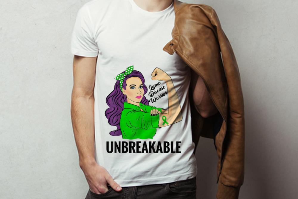 Top Green Lyme Disease Warrior Unbreakable Awareness shirt, hoodie