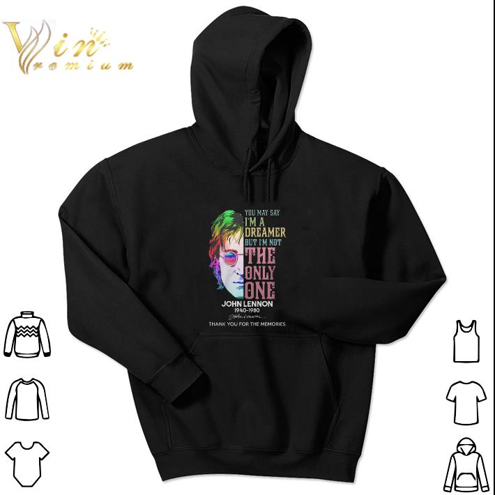 Top John Lennon 1940-1980 signature thank you for the memories shirt