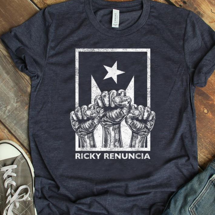 Top Ricky Renuncia Bandera Negra Puerto Rico shirt