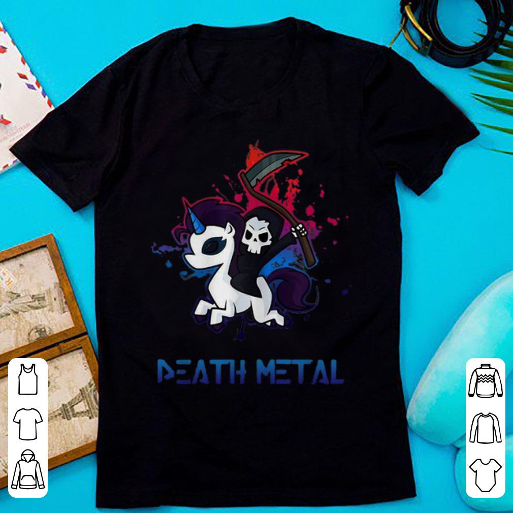 Awesome Death Metal Unicorn Grim Reaper shirt