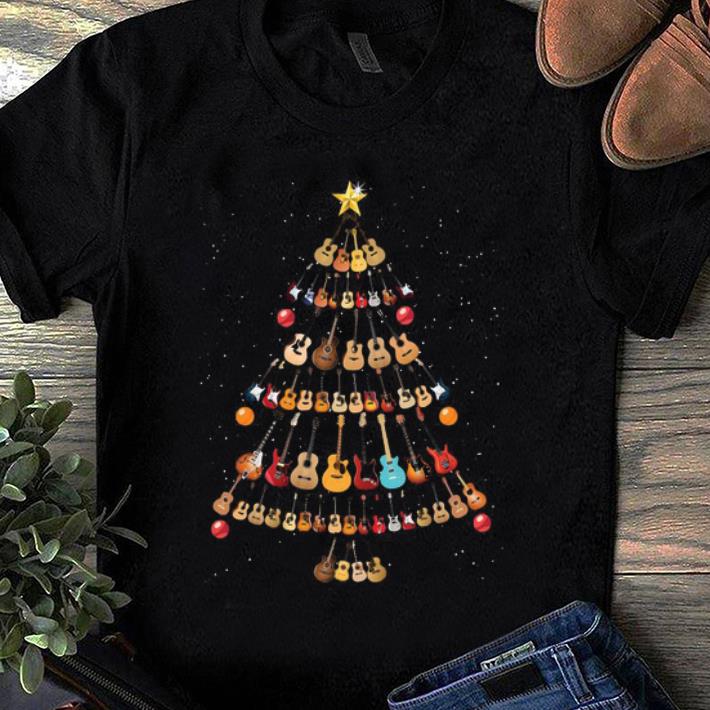 Awesome Guitar Christmas Tree Guitar Lover shirt