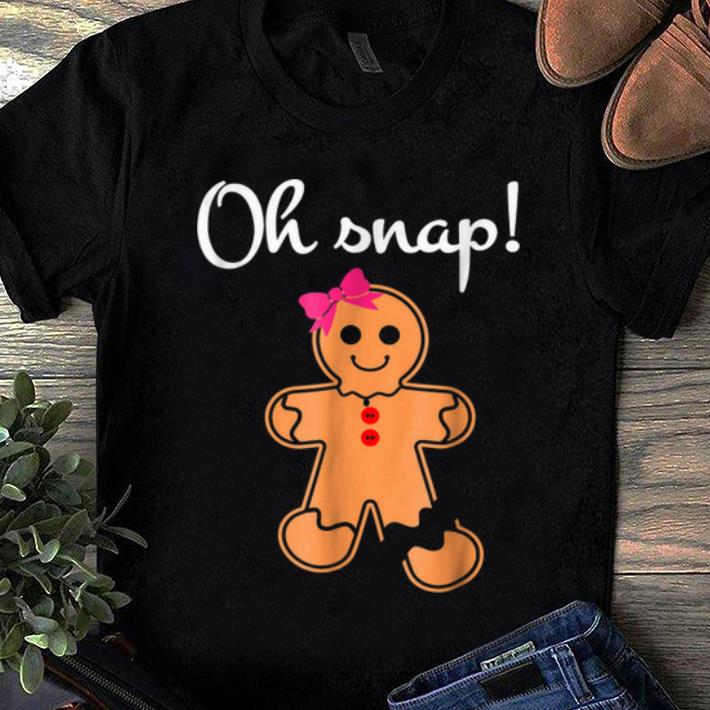 Awesome Halloween Oh Snap Gingerbread Woman Broken Leg shirt