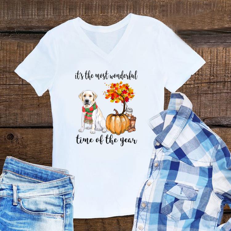 Awesome It's The Most Wonderful Time Labrador Dog Autumn Fall shirt
