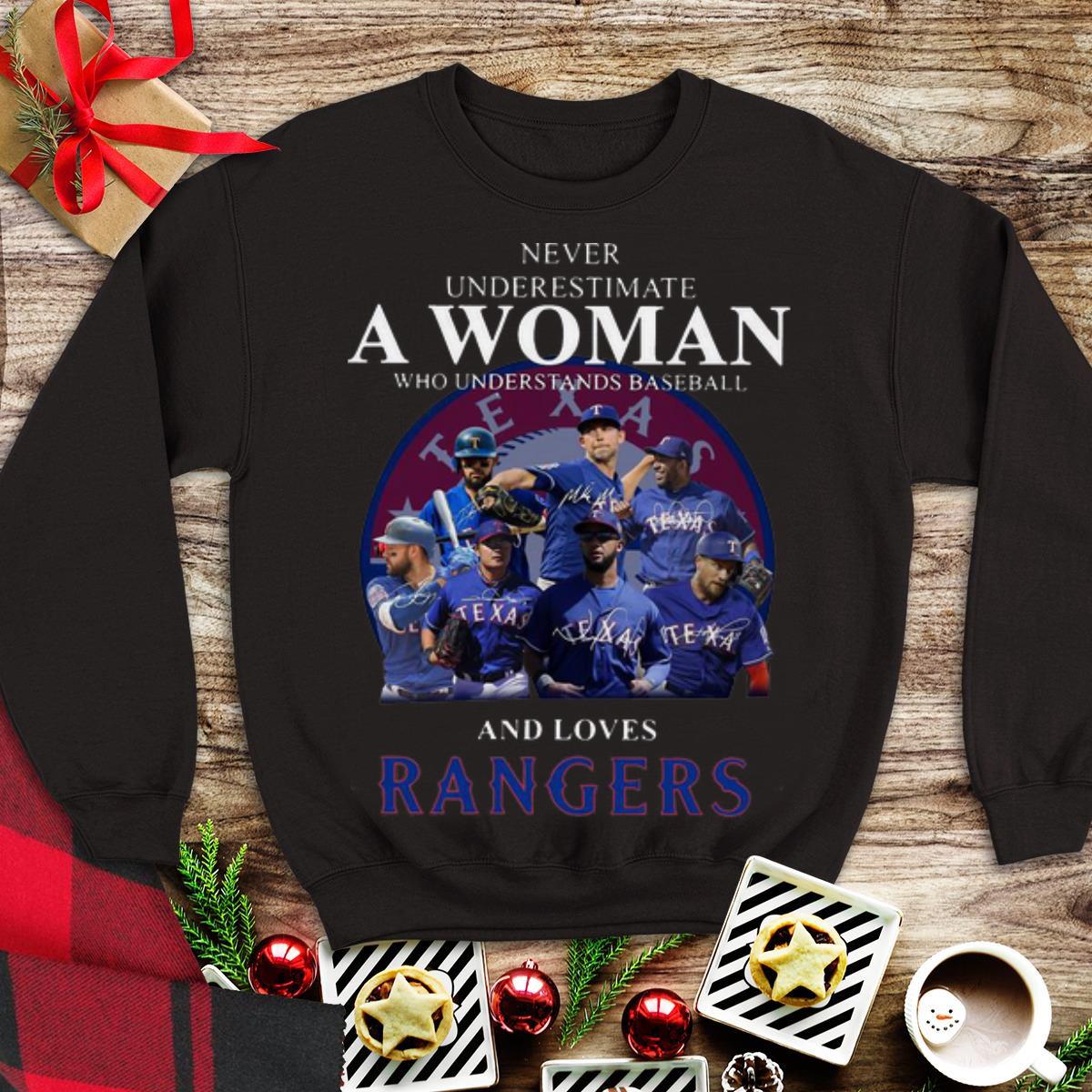 Awesome Never Underestimate A Woman Who Loves Rangers shirt