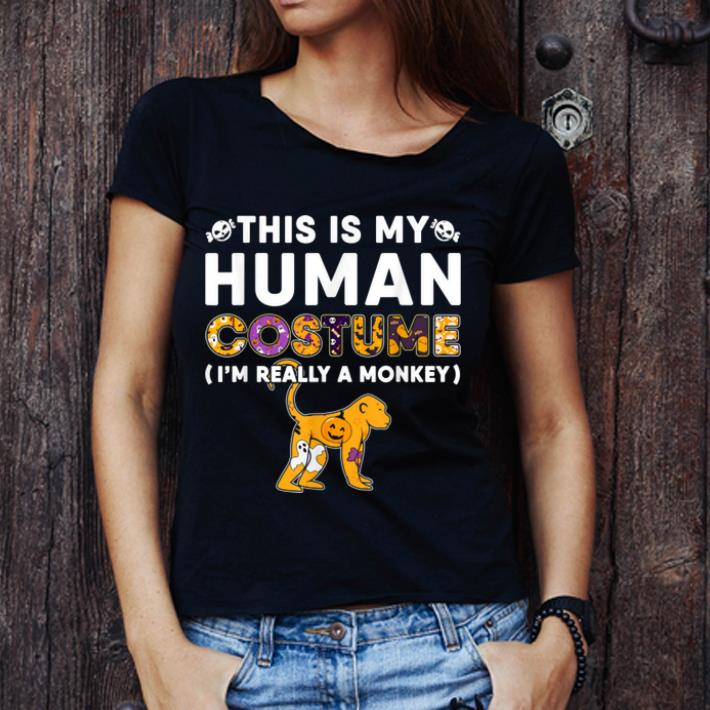 Awesome This Is My Human Monkey Halloween Costume shirt