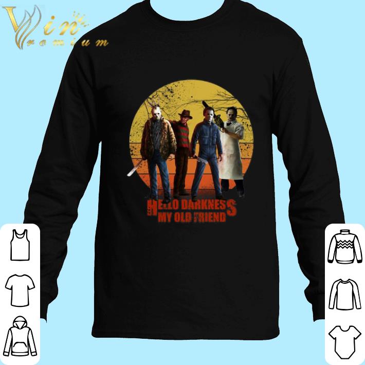 Funny Horror film characters hello darkness my old friend shirt 5 Funny Horror film characters hello darkness my old friend shirt
