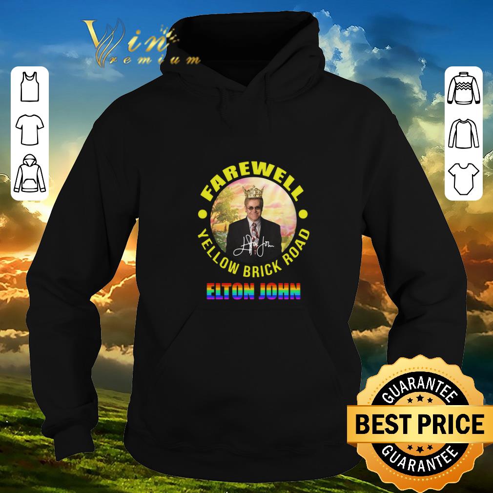 Funny LGBT Elton John Farewell Yellow Brick Road signature shirt sweater