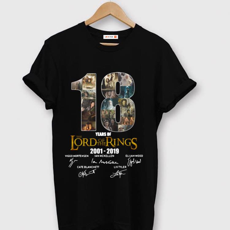 Hot 18 Years Of The Lord Of The Rings 2001-2019 Signatures shirt